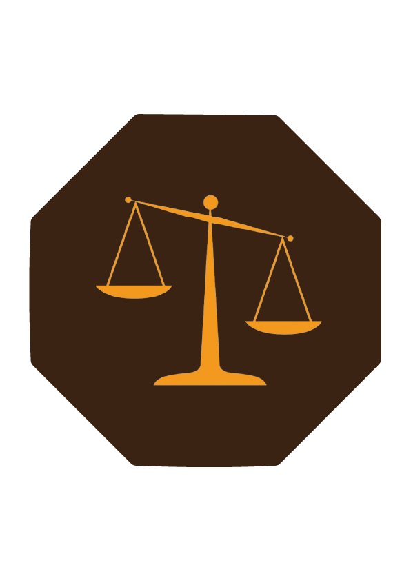 Pictogram van een weegschaal, verwijzend naar het maken van bezwaar en juridische beoordeling van een re-integratiebesluit.